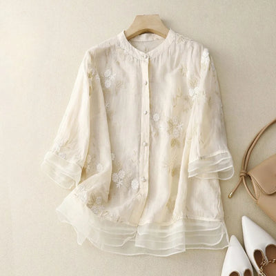 Embroidered Cotton Top