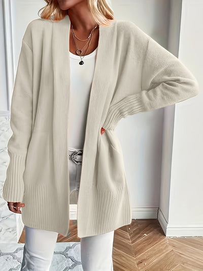 Runa™ | Long Open Cardigan with Pockets