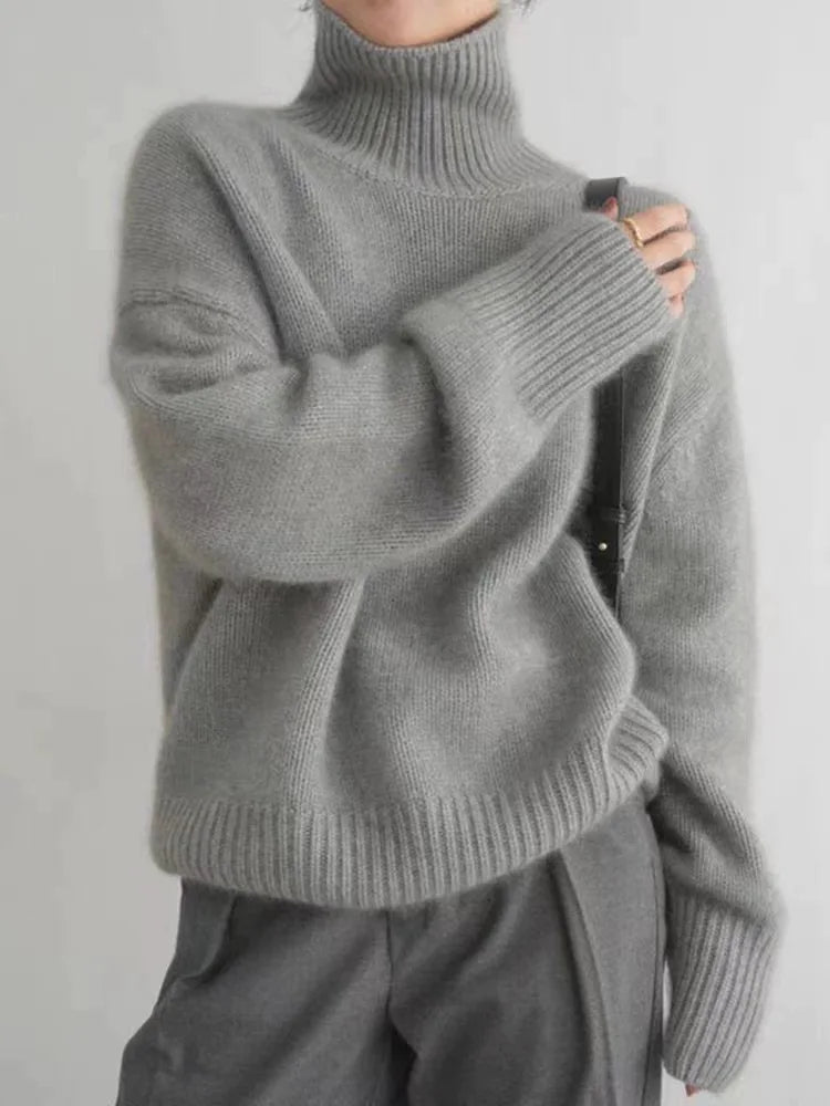 Lena – Comfortable, Knitted, Soft Turtleneck Sweater