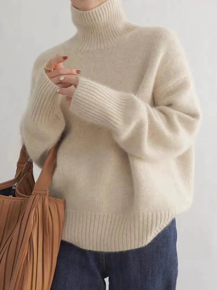 Lena – Comfortable, Knitted, Soft Turtleneck Sweater