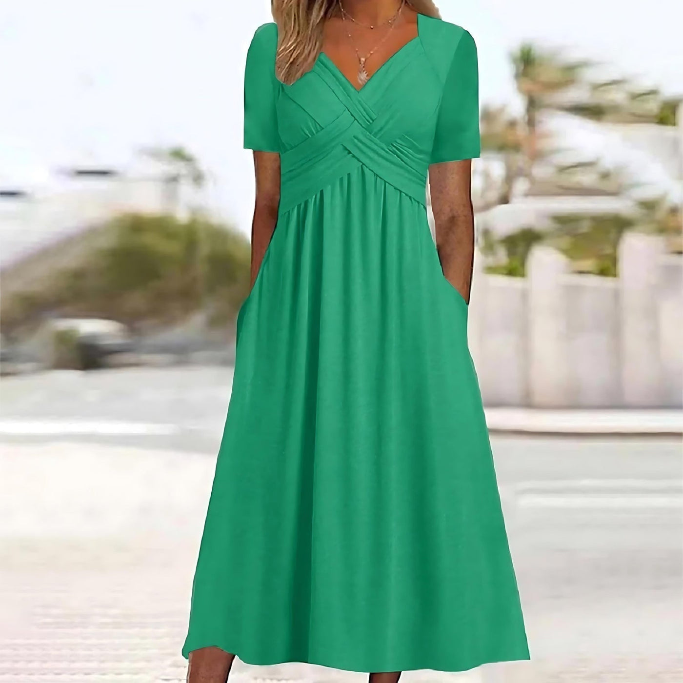 Esther™ | Elegant Midi Dress With Belly Coverage