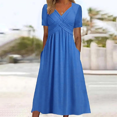 Esther™ | Elegant Midi Dress With Belly Coverage