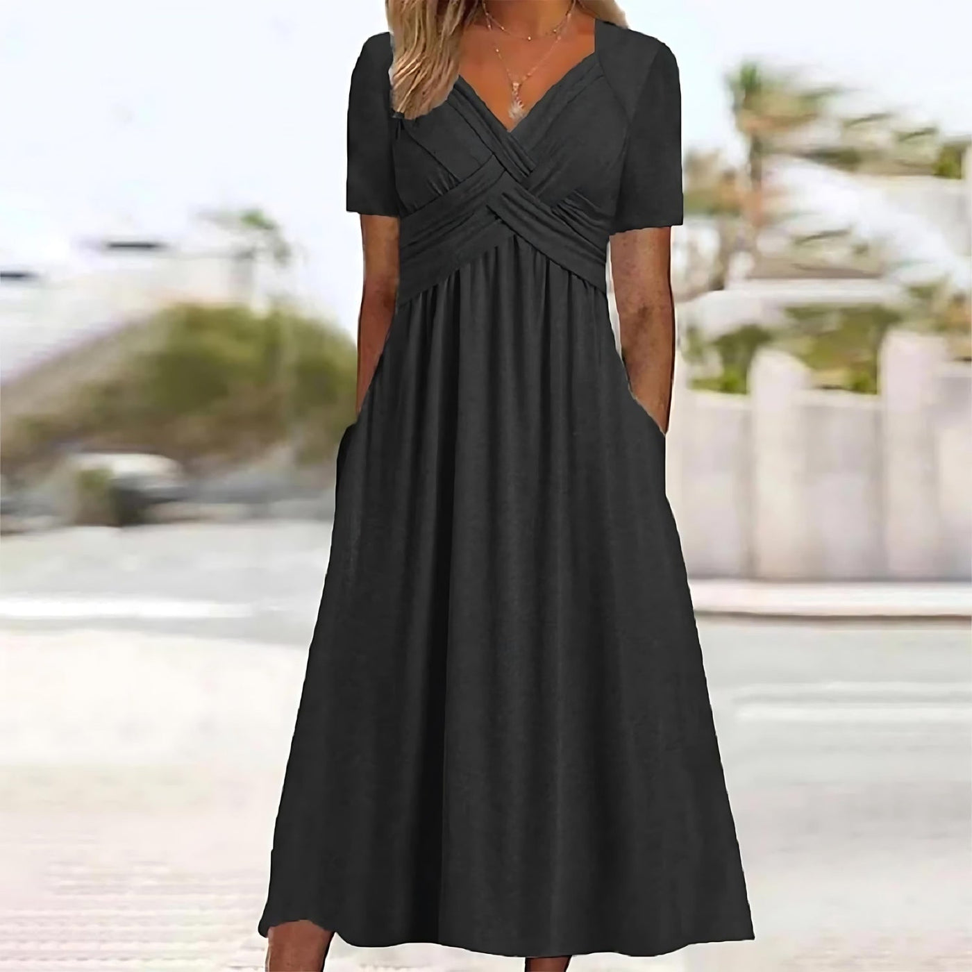 Esther™ | Elegant Midi Dress With Belly Coverage