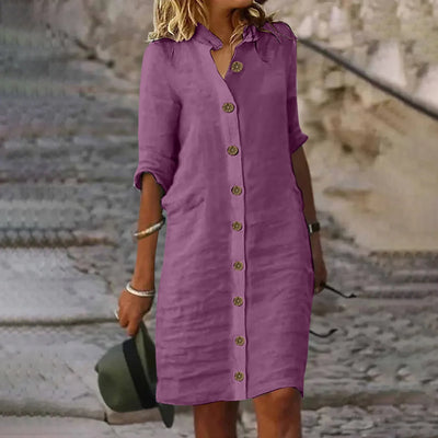 Billie™ | Casual Midi Shirt Dress