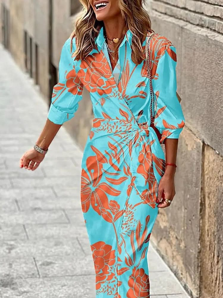 Natasha™ | Printed Wrap Dress