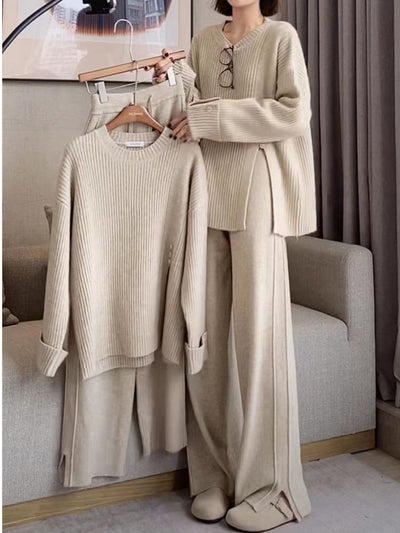 Lorenza™ - Modern and Elegant Two-Piece Knit Set